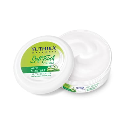 Yuthika Aloe Moisture Light Moisturizer for Face, Hand, Body, Dry Skin Moisturizer Cream for All Skin Types - 100ml