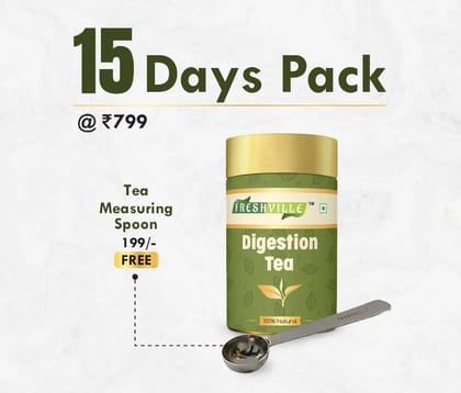 Freshville Digestion Tea | Pure & Natural | Prevent Heartburns | Immunity Booster | Tea for Weight Loss | Ginger, Fennel, Ajwain, Mint, Senna leaves, Rose petals, Bay leaves, Green tea Tin 50 Freshville Digestion Tea | Pure & Natural | Prevent Heartburns | Immunity Booster | Tea for Weight Loss | Ginger, Fennel, Ajwain, Mint, Senna leaves, Rose petals, Bay leaves, Green tea Tin 50