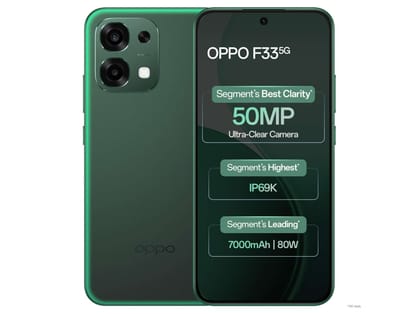 Oppo F33 5G Smartphone, 8GB RAM, 256GB Storage - Forest Green Oppo F33 5G Smartphone, 8GB RAM, 256GB Storage - Forest Green
