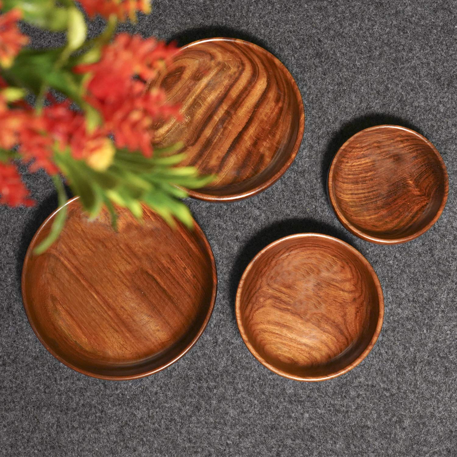 Handcrafted Multipurpose Rosewood Bowls | Set of 4