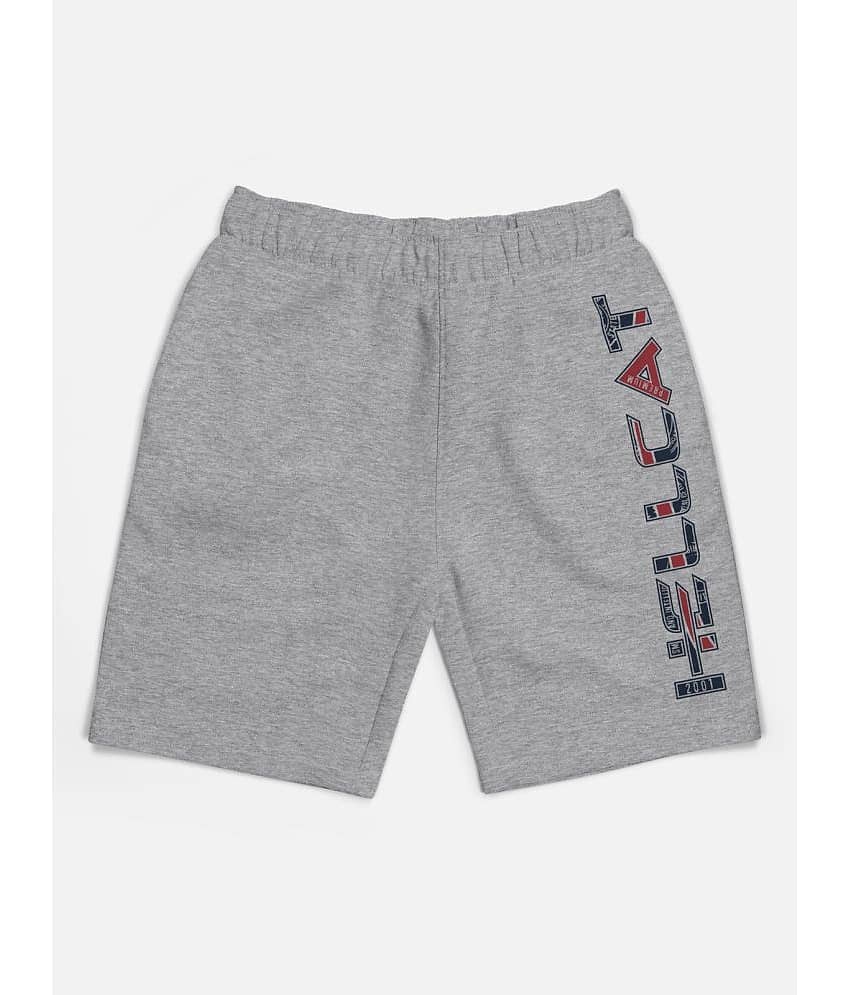 HELLCAT Pack of 1 Cotton Blend Shorts For Boys ( Grey Melange )