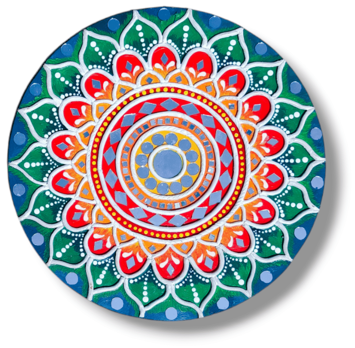 Aarya ovation Lippan art wall hanging for home decoration /living room/kids room / garden décor.blue