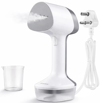 HomeBasic 1300W Garment Steamer for Clothes | Vertical Steamer with Ceramic Soleplate | 25 Sec Fast Heat-Up | 250ml Water Tank | 26g/min Steam Output | Handheld Clothes Steamer HomeBasic 1300W Garment Steamer for Clothes | Vertical Steamer with Ceramic S