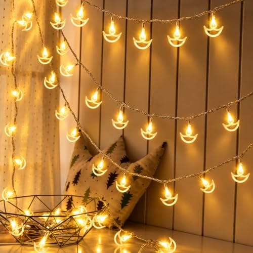 Lights – 14 LED Diwali Diya Warm White Fairy Lights for Decoration | 360° Decorative Diwali Lights for Home Decor,