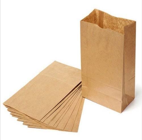 Divatos Kraft Brown Paper Carry Bags Lifafa 12X9X6 Inch | Grocery Snacks Bakery Restaurants Takeaway & Cloud Kitchen Food Delivery | Disposable Recyclable Eco Friendly Paper Bag (Pack of 25)