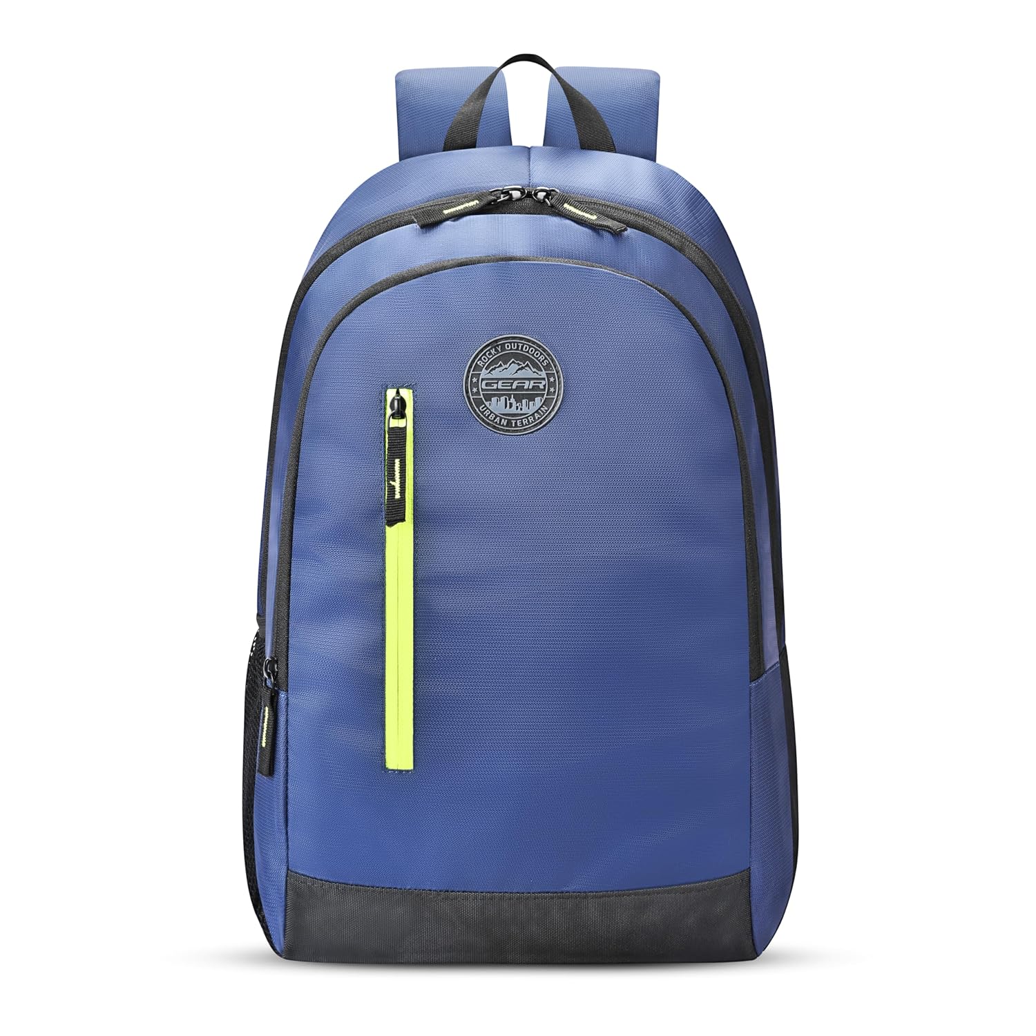 Navy Blue and Green Casual Backpack (BKPECOBP40503)