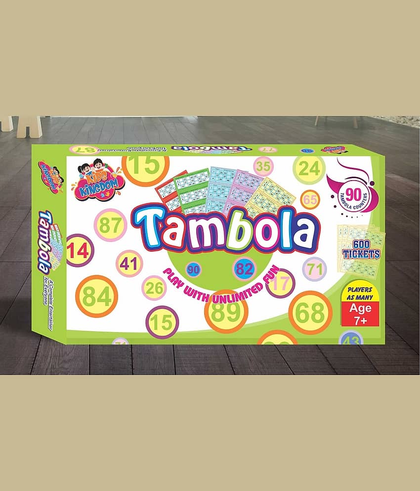 Tambola Game Set with 600 Bingo Tickets, Indoor Board Games, Housie Game Set with Tambola Tickets Booklet for Ladies Kitty, Adults & Family (Complete Game Box)
