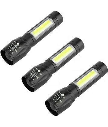 RTB - 10W Rechargeable Flashlight Torch ( Pack of 3 )