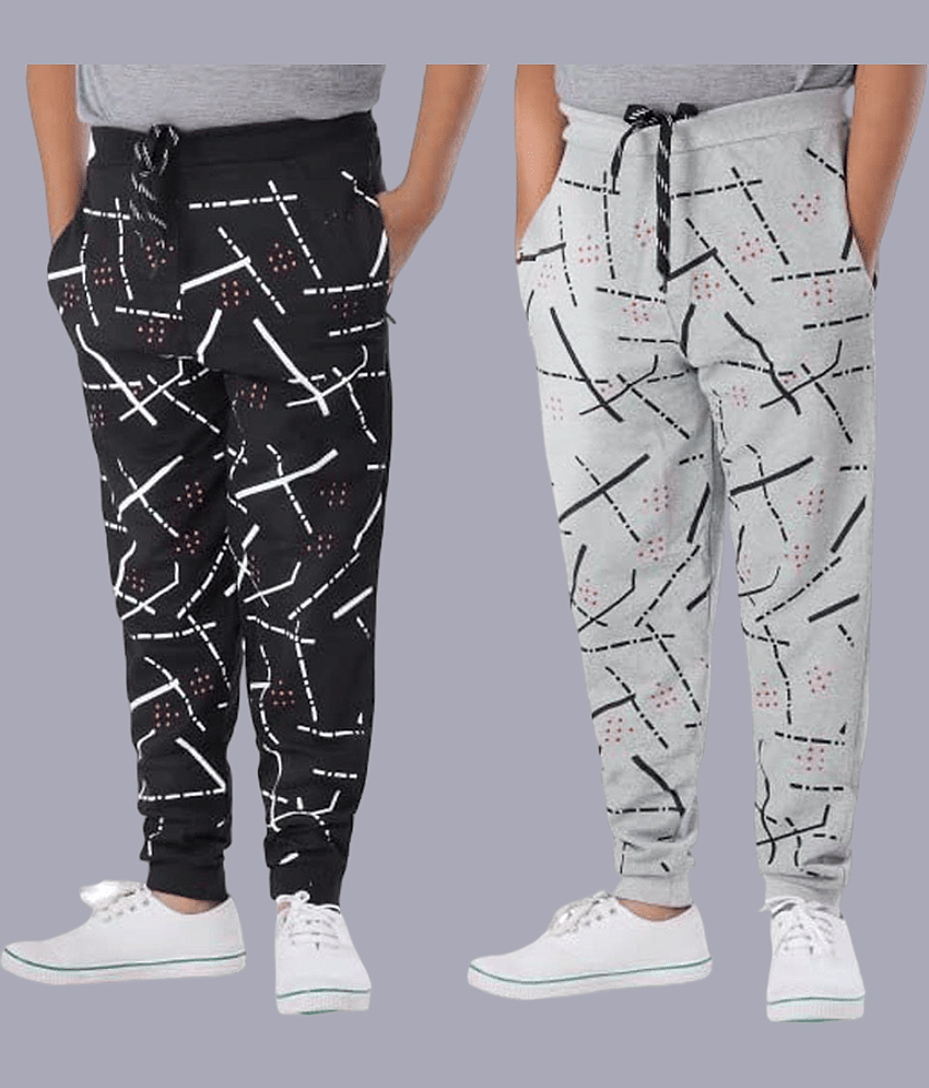 Paryag Pack of 2 Boys Cotton Trackpant ( Multicolor )