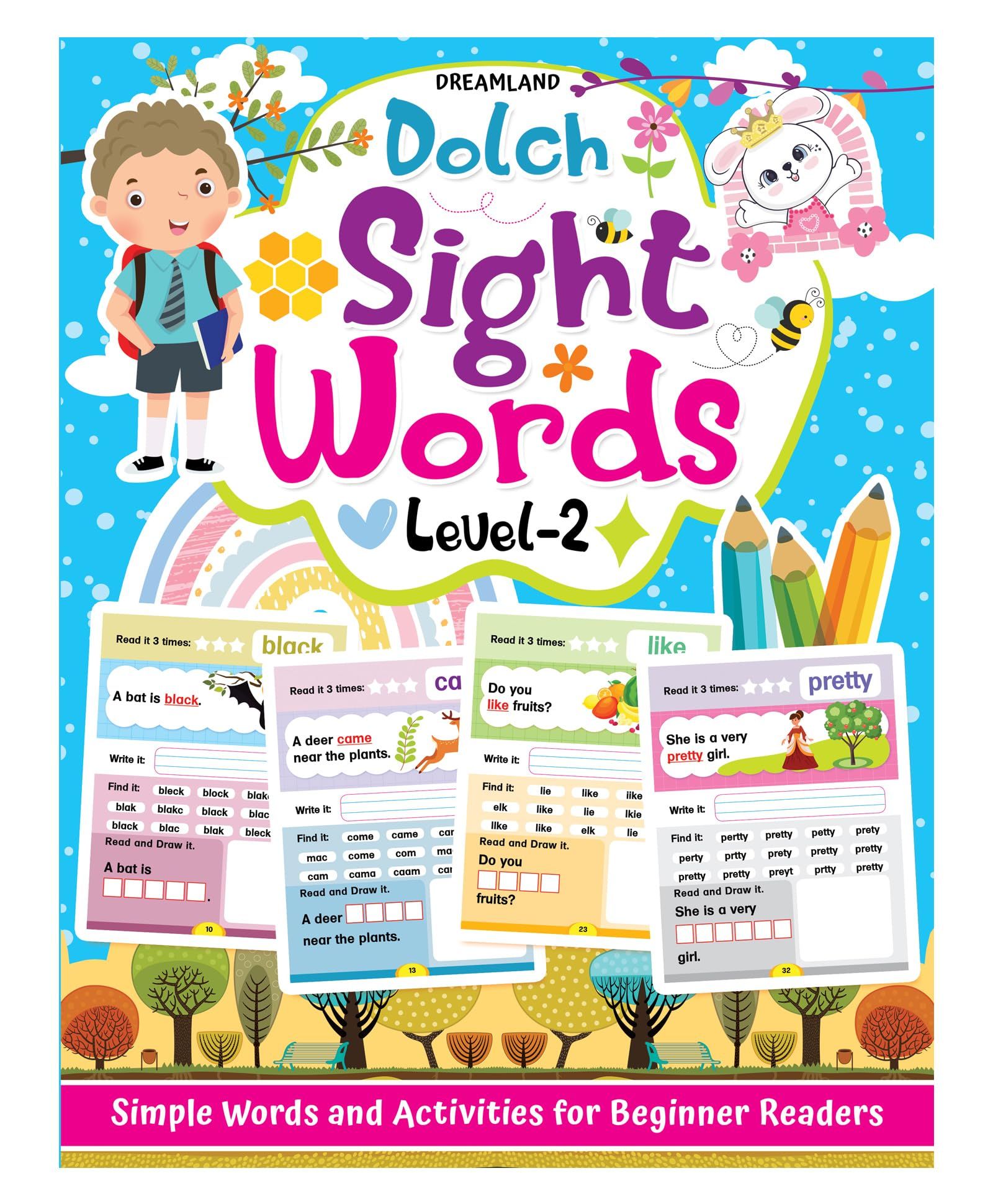 Dolch Sight Words Level 2 Book for Kids Age 4 -7 years - Simple Words and Activities for Beginner Readers [Paperback] Dreamland Publications