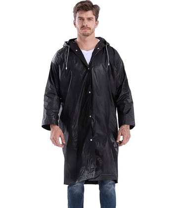 PARYAG HOSIERY Black PVC Men's Raincoat ( Pack of 1 )