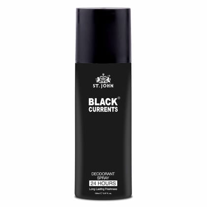 ST.JOHN Deo Black Current Deodorant Body Spray for Long Lasting Protection 150ml (Pack of 12)