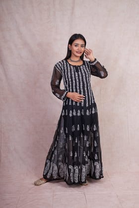 56 Kali Chikankari Anarkali