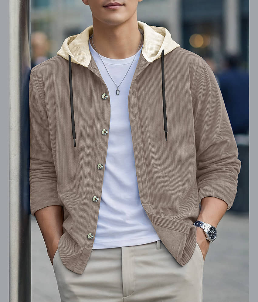 Eyebogler Cotton Blend Hooded Men's Sweatshirt - Rust ( Pack of 1 )