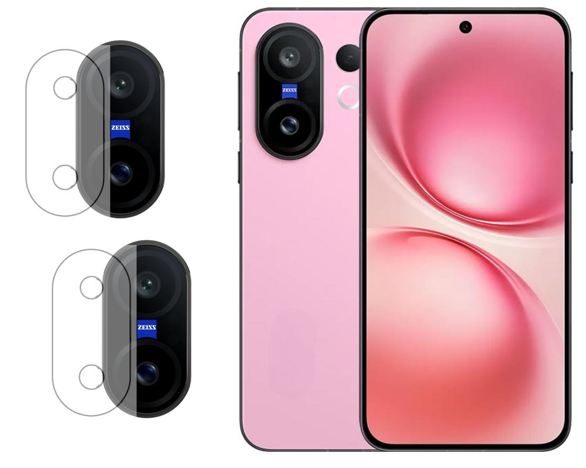 ISAAK Back Camera Lens Protector compatible for Vivo X200FE (Pack of 2)