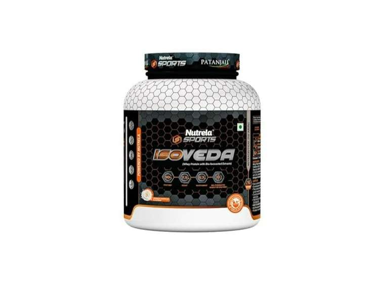 NUTRELA Sports Patanjali Premium Whey Isolate Protein Powder - 2kg Vanilla Ice Cream | 90% Protein, 7.5g BCAA, 5.7g Glutamine With Digestive Enzymes
