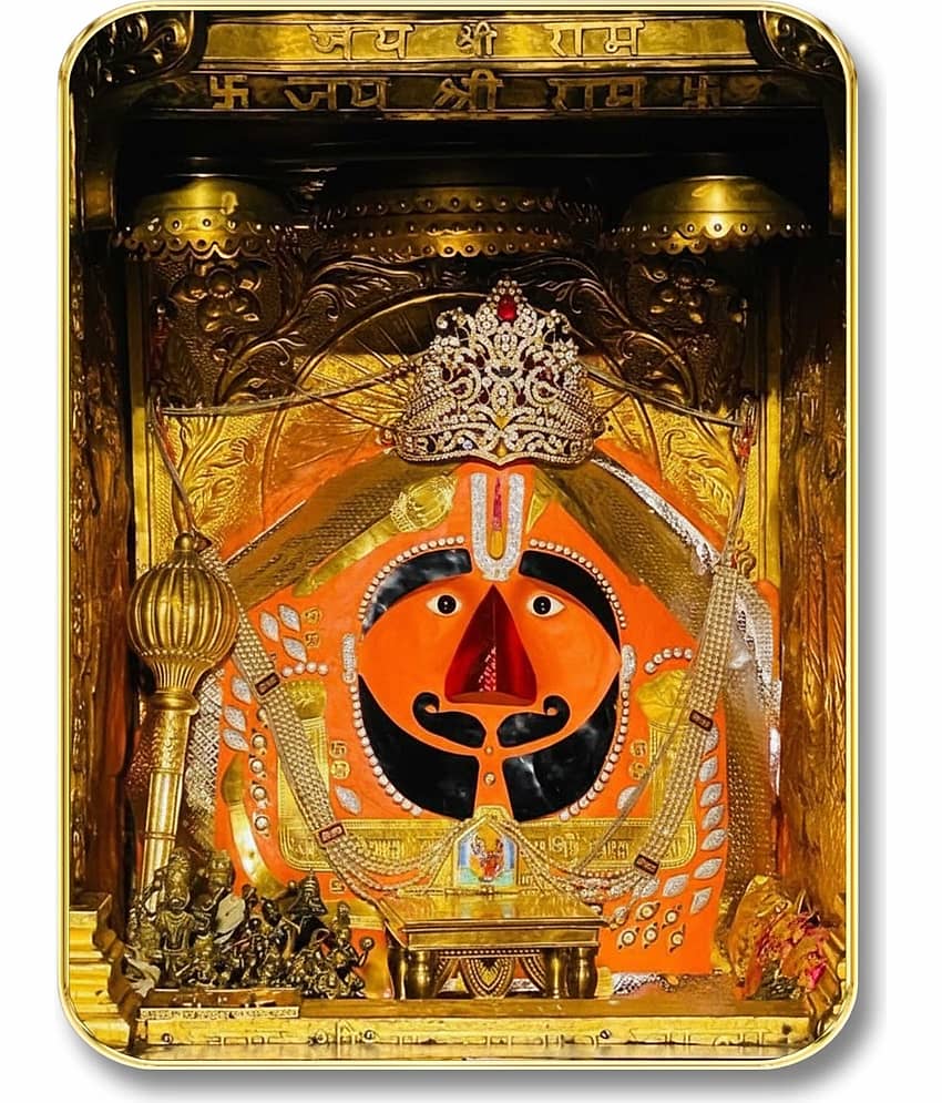 Livin'luxe Salasar Balaji Hanuman Ji MDF Wall Art with Table Top Stand