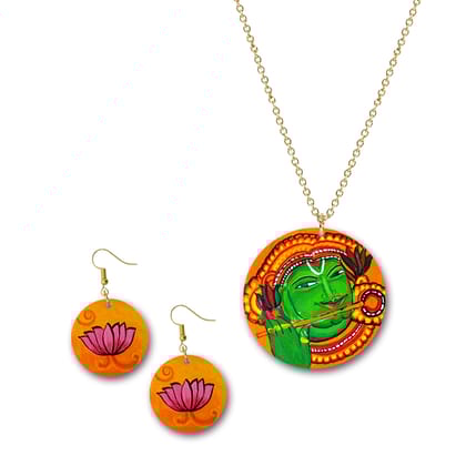 Kerala Mural Art On MDF Jewellery DIY Kit by Penkraft