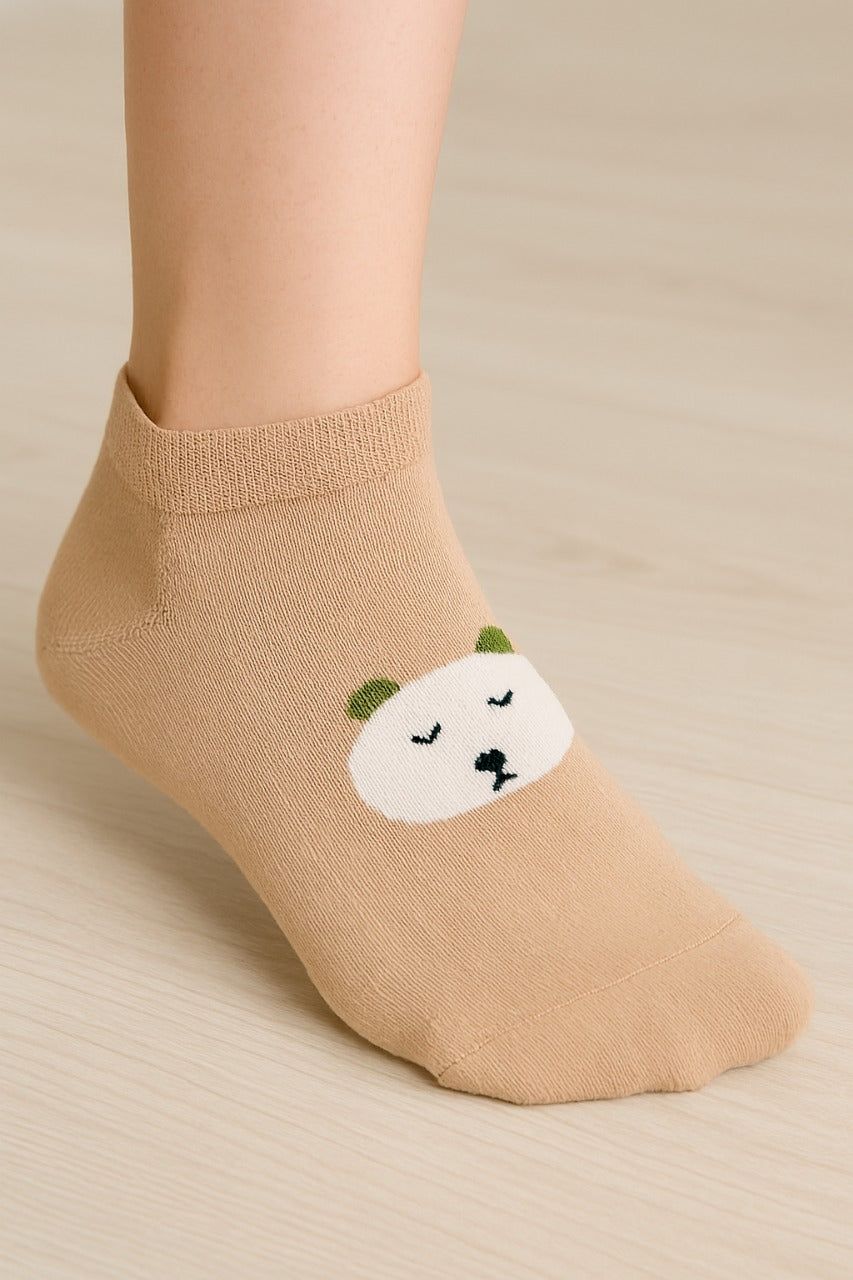 Gift for cat lovers: cartoon cat ladies cotton socks breathable and comfortable socks for all seasons