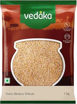 Amazon Brand - Vedaka Dalia (Broken Wheat), 1 kg