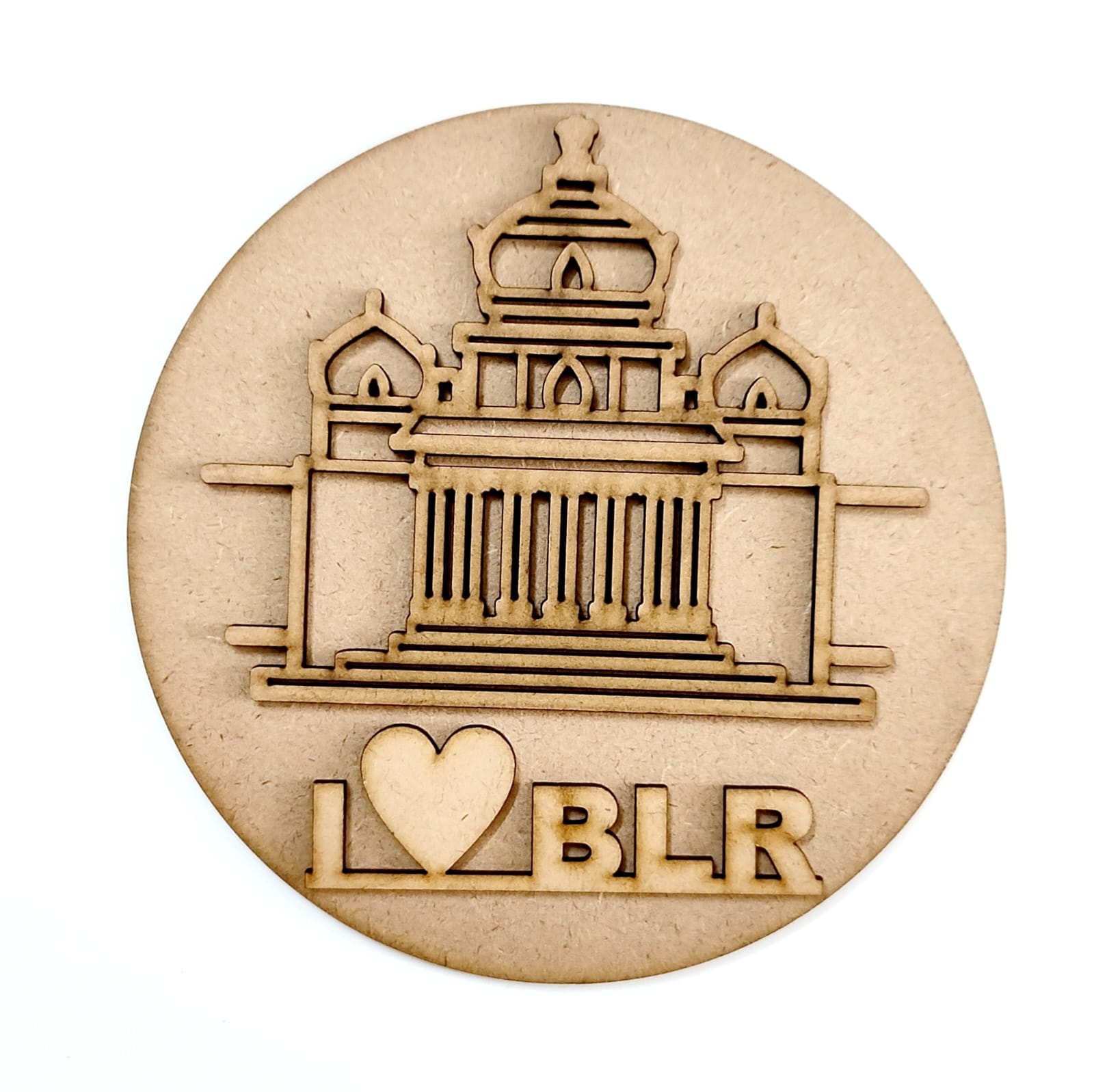 Brand Zero MDF Double Layered Fridge Magnet Design - I LOVE BANGALORE