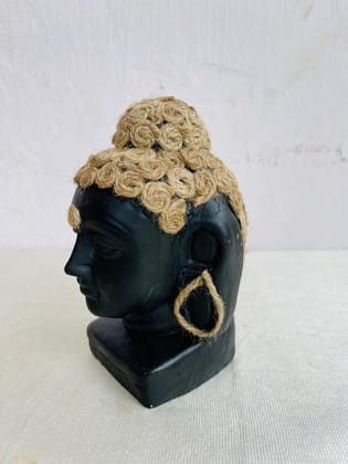Asha Handicrafts Buddha Terracotta and Jute Sculpture for Home and Table Decoration