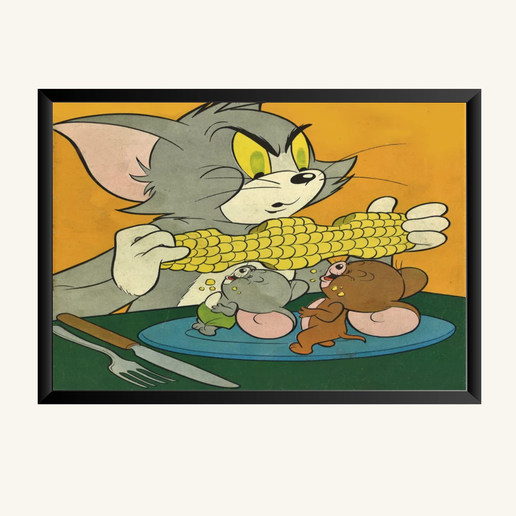 NOKKES Tom And Jerry Photo Frame Wall Poster 8X12 In Printed Poster Photo Paper 300Gsm Photo Frame For Wall Decoration _9