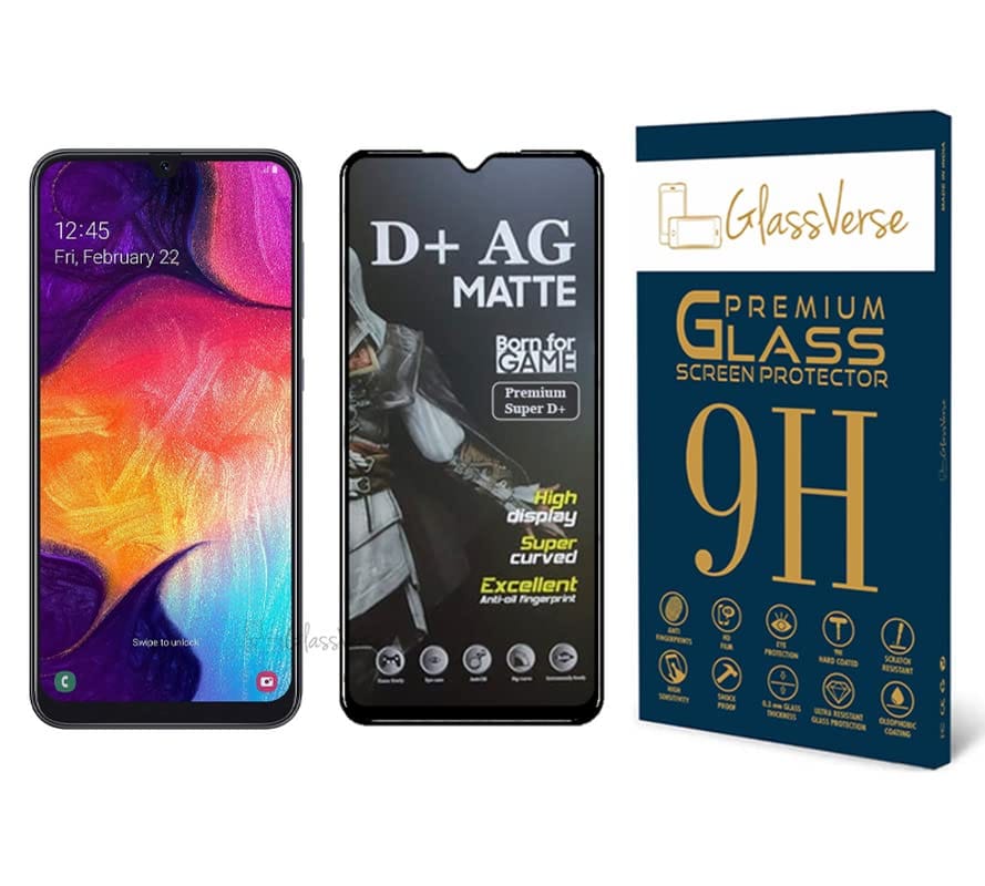 GlassVerse D+ Tempered Glass Matte Screen Protector With 18H Hardness For Samsung Galaxy A50(Pack Of 1) With Free Installation Kit. Full Screen Coverage. If Received Damaged-6.4 Inch GlassVerse D+ Tempered Glass Matte Screen Protector With 18H Hardness F