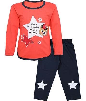 CATCUB Pack of 1 Boys Cotton Set ( Orange )