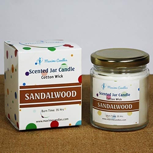 Sandalwood Fragranced Glass Jar Scented Candle