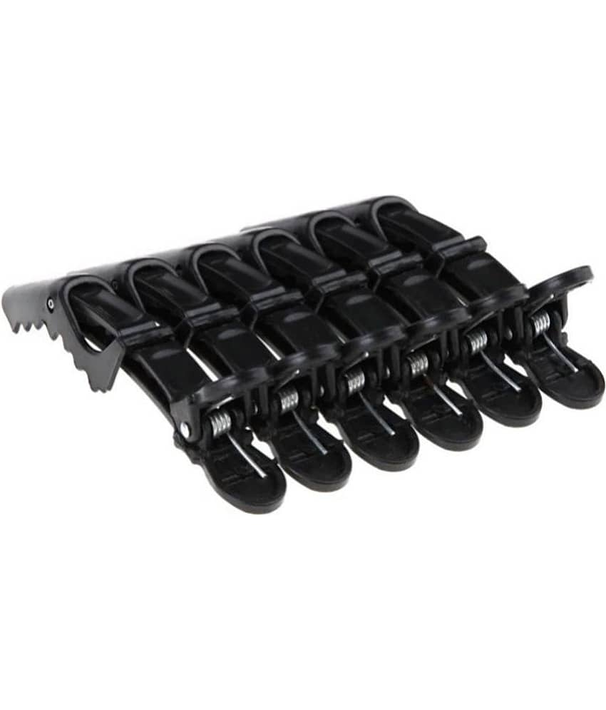 Lenon Black Unisex Banana Clip ( Pack of 6 )