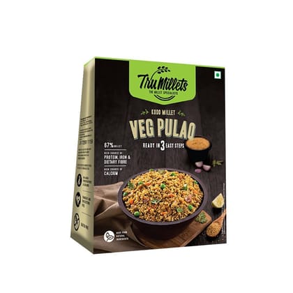 Trumillets | Healthy Millet Diet Meals | Ready to Cook | Protein Rich Veg Pulao (Pack of 1) 200gm
