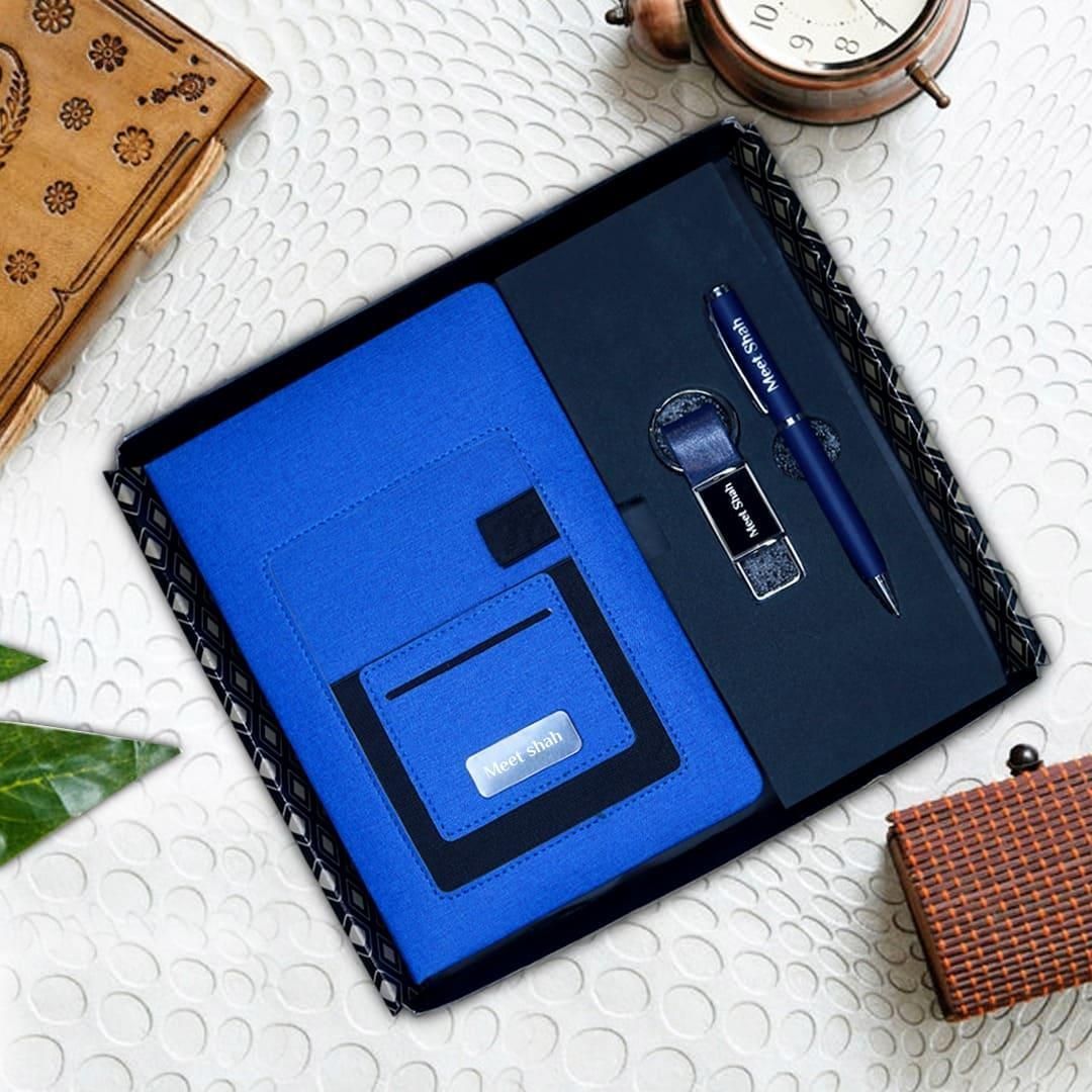 Elegant Personalized Gift : Pocket Diary with Pen & Keychain