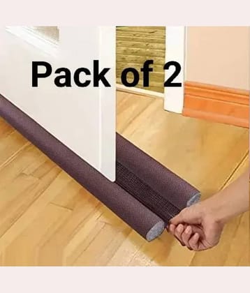 PVC Door Guard (39 Inches, Pack of 2) Gap Filler for Door Bottom Seal Strip - Sound-Proof, Reduce Noise, Energy Saving Door Stopper for Reduce Door Dust, Door Guard for Home(Brown)
