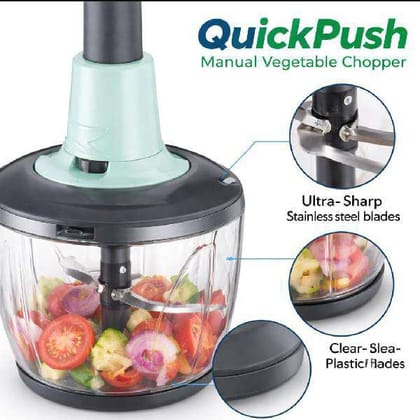 Manual Stainless Steel Vegetable Chopper MultiPurpose Kitchen Cutter