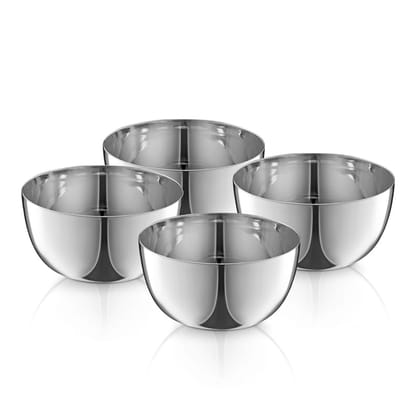 JENSONS Premium Stainless Steel 11 cm Curry Bowl 400ml | Dal Bowl | Wati Set of 4 JENSONS Premium Stainless Steel 11 cm Curry Bowl 400ml | Dal Bowl | Wati Set of 4