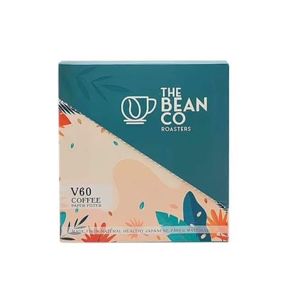 The Bean Co Roasters V60 Paper Coffee Filters | Pour Over Coffee Filter | Unbleached Paper | 200 Pcs | Size 02| 4 Boxes of 50 pcs Each |