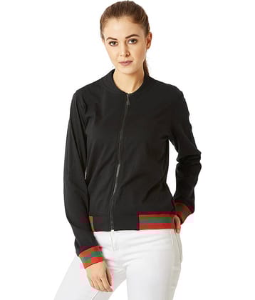 Miss Chase Cotton Black Bomber Jackets