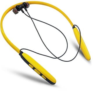 Digimate Aazadi 2.0, 30Hours Play Time Neckband, 5.0Bluetooth Voice Assistant Type-C Fast Charging With MIC (DG-NB-1010, Yellow)