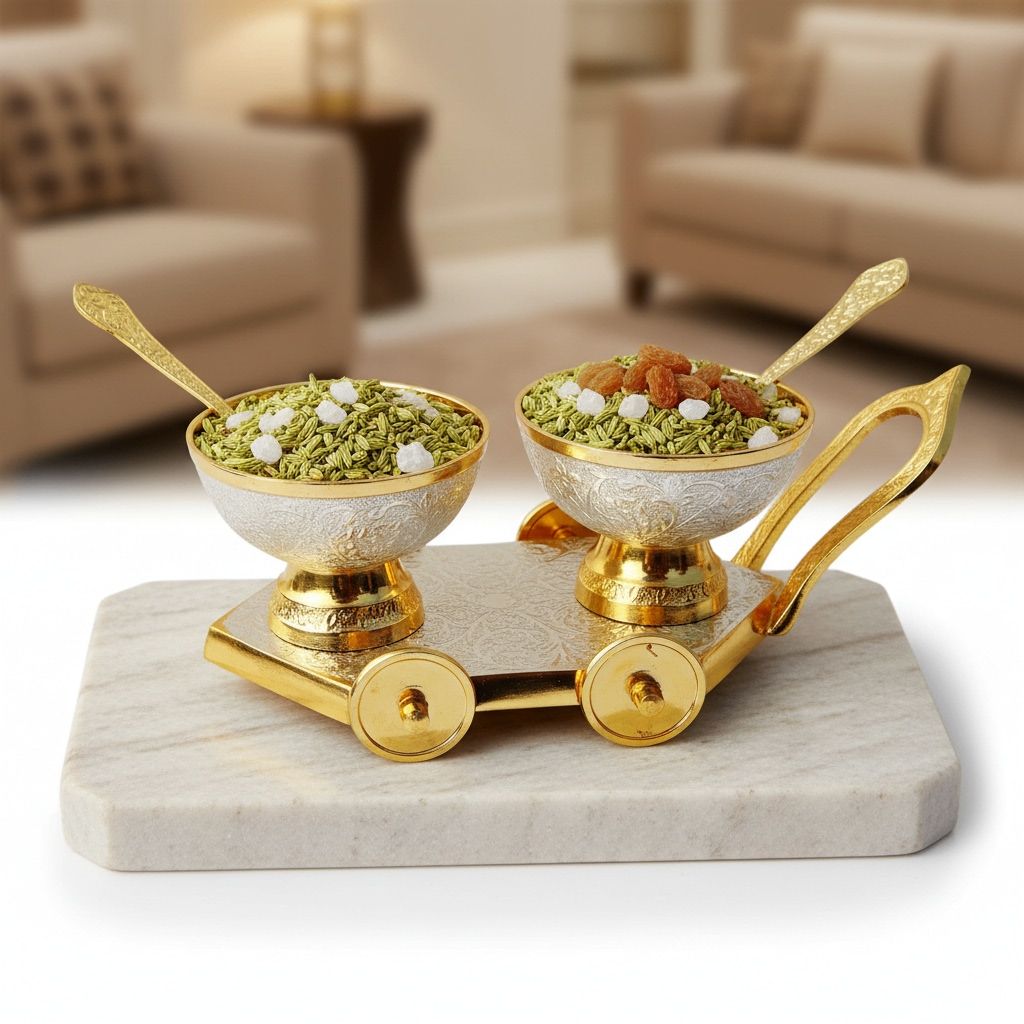 Brass Trolley 2 Tone With Spoon (BMAS138)