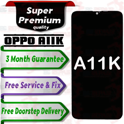 Oppo A11K Combo LCD with Touch Screen for A11K  Black (display glass combo folder)