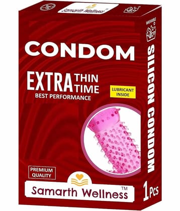 Reusable & Washable Crystal Dotted Condom for Men -1Pc
