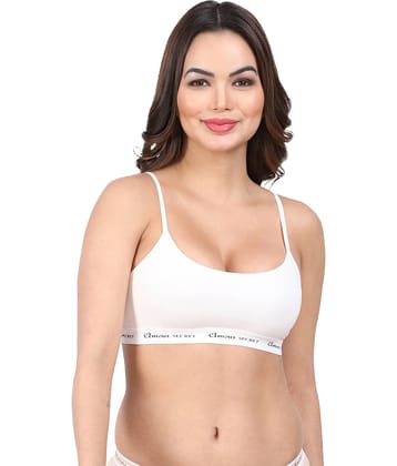 AMOUR SECRET Pack of 1 Cotton Blend Non Padded Teenage Bra For Women ( White )