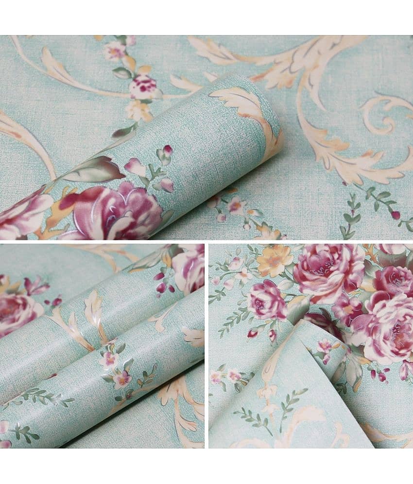 KAAF - Floral Wallpaper ( 40 x 250 ) cm ( Pack of 1 )