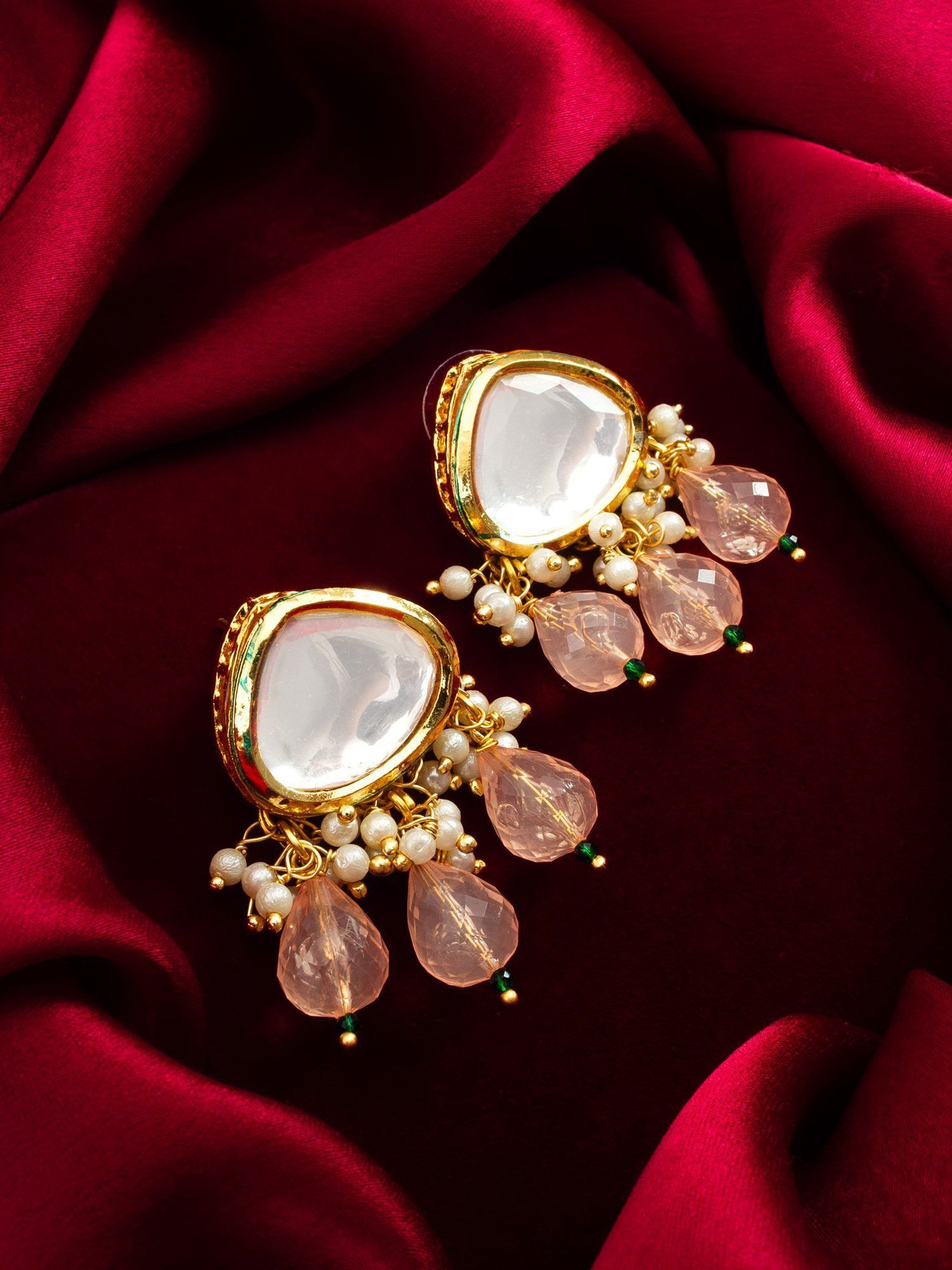 Morison Golden Flower Earrings Natural Beauty