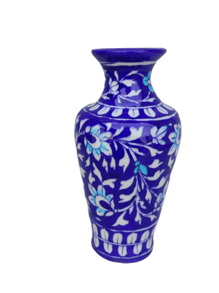 Blue Pottery Flower Pot