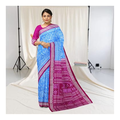 Tribal Body Design Sambalpuri Silk Saree