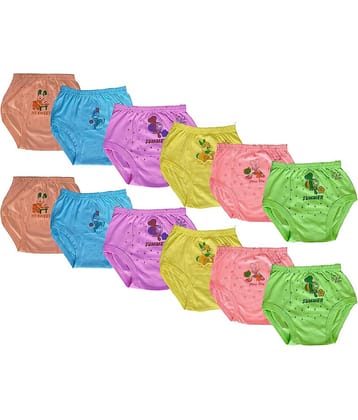 LITTLE PANDA Pack of 10 Cotton Panties For Girls ( Multi )