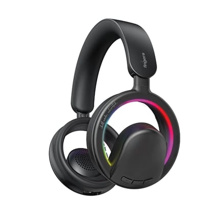 FINGERS ChillRay Open-Ear Wireless Headphones (360 Reality Audio, LED Halo Light Effects, 20 Hrs Playback, Flexible Foldable Design, Dual Mic (Built-in + Detachable) & BT v6.0 + AUX) Cool Black FINGERS ChillRay Open-Ear Wireless Headphones (360 Reality Audio, LED Halo Light Effects, 20 Hrs Playback, Flexible Foldable Design, Dual Mic (Built-in + Detachable) & BT v6.0 + AUX) Cool Black