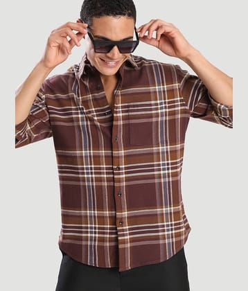 Bene Kleed 100% Cotton Regular Fit Checks Full Sleeves Men's Casual Shirt - Red ( Pack of 1 )